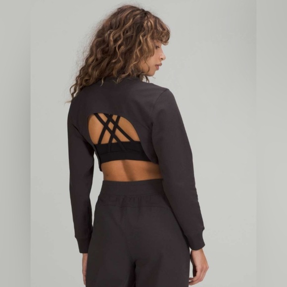 lululemon athletica Tops - lululemon athletica Black Open-Back Sweatshirt
